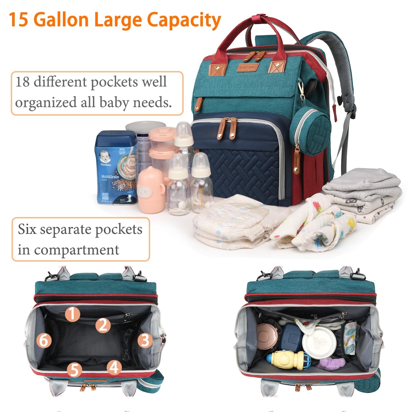 Astro Alan Diaper Bag Backpack with Changing Station