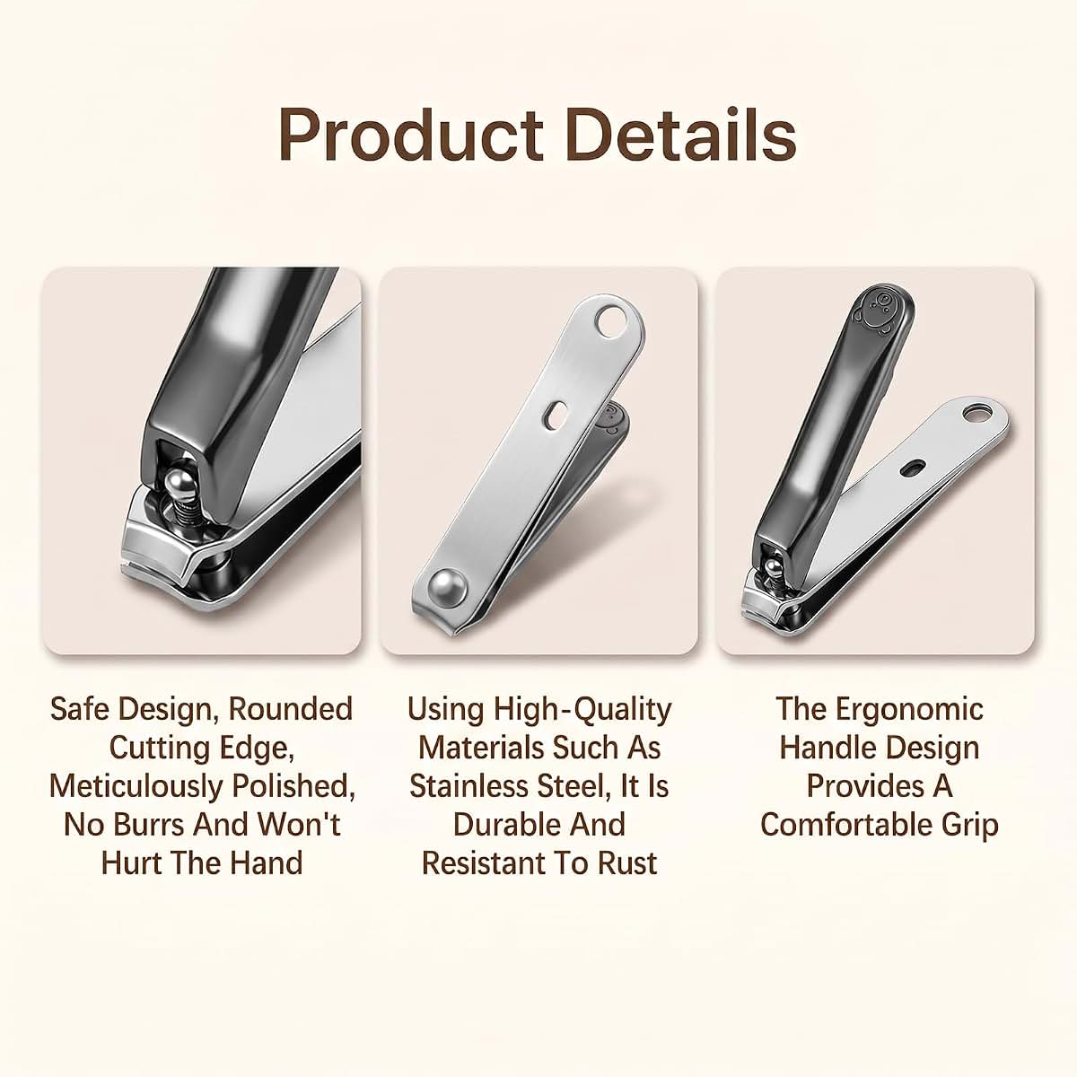Ocapind Kids Nail Clippers with Nail File, Small Jaw Nails Trimmer Baby Tiny Fingernail Clippers Stainless Steel Nails (photo 3)