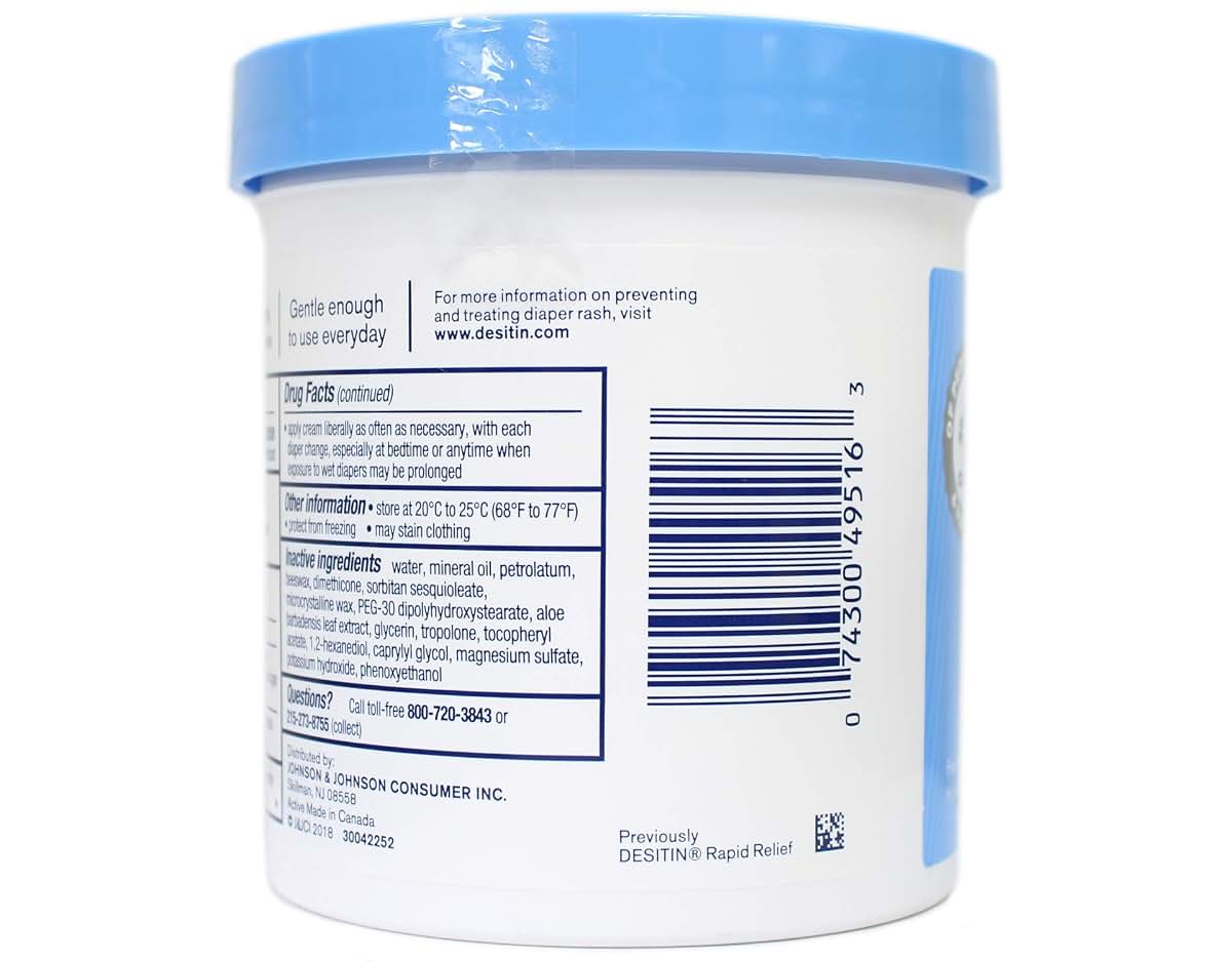 Desitin Rapid Relief Creamy Jar 16-Ounce Skin Care Ointment