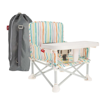 Nuby Easy Go Pop Up Foldable Booster Seat | Stripes