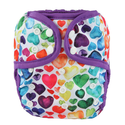 Sigzagor Baby Diaper Cover Nappy Rainbow Hearts