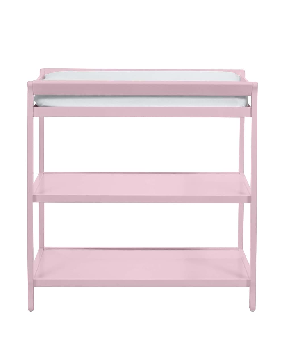 Suite Bebe Riley Changing Table In Pink With Storage Shelves
