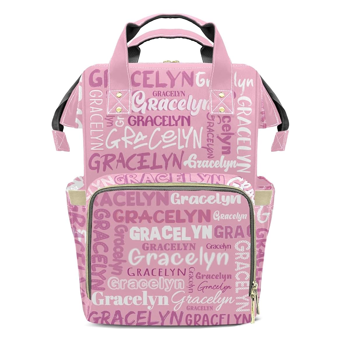 LiSoAkWE Personalized Large Capacity Diaper Backpack With Custom Name