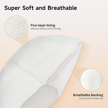 Snow Bear Ultra-Thin Disposable Nursing Pads, 100 Count with Adhesive Backing and Individually Wrapped