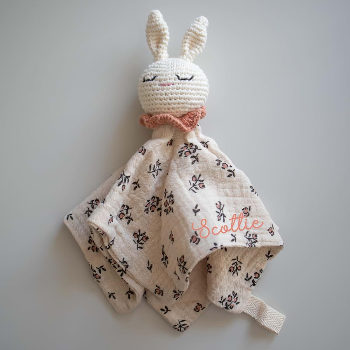 Big Newsies Personalized Bunny Lovey Security Blanket (photo 2)