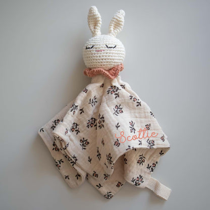 Big Newsies Personalized Bunny Lovey Security Blanket (photo 2)