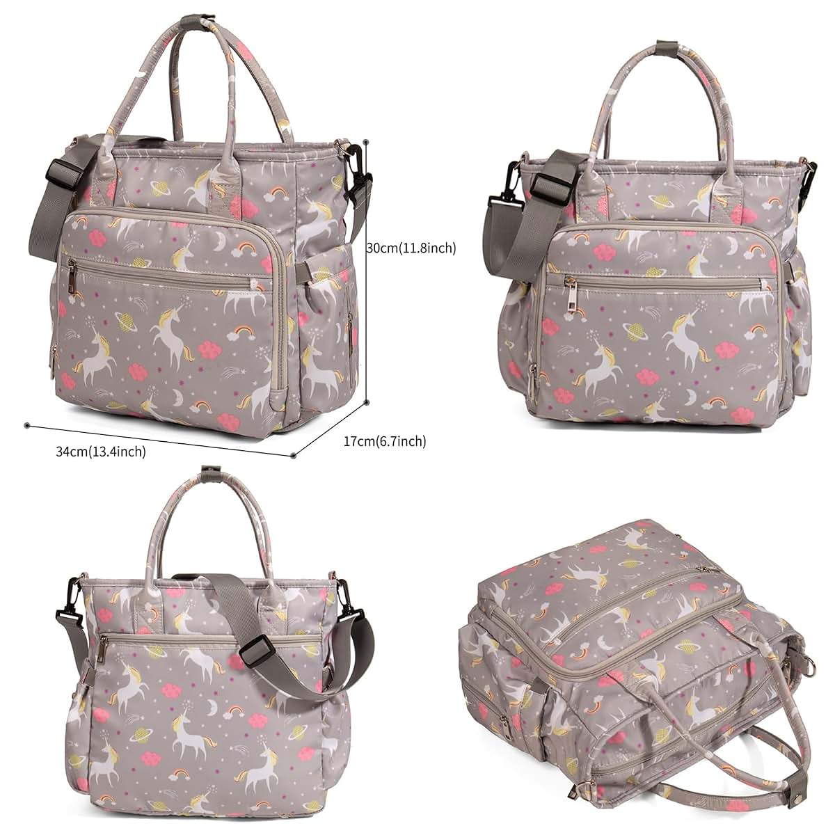 MEYTEILAY Diaper Bag Tote Baby Changing Bag Portable Waterproof and Large Capacity with Shoulder Strap Stroller (photo 2)