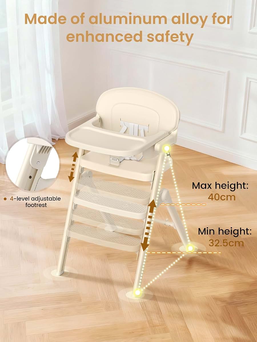Meetaglow Foldable High Chair for Babies and Toddlers
