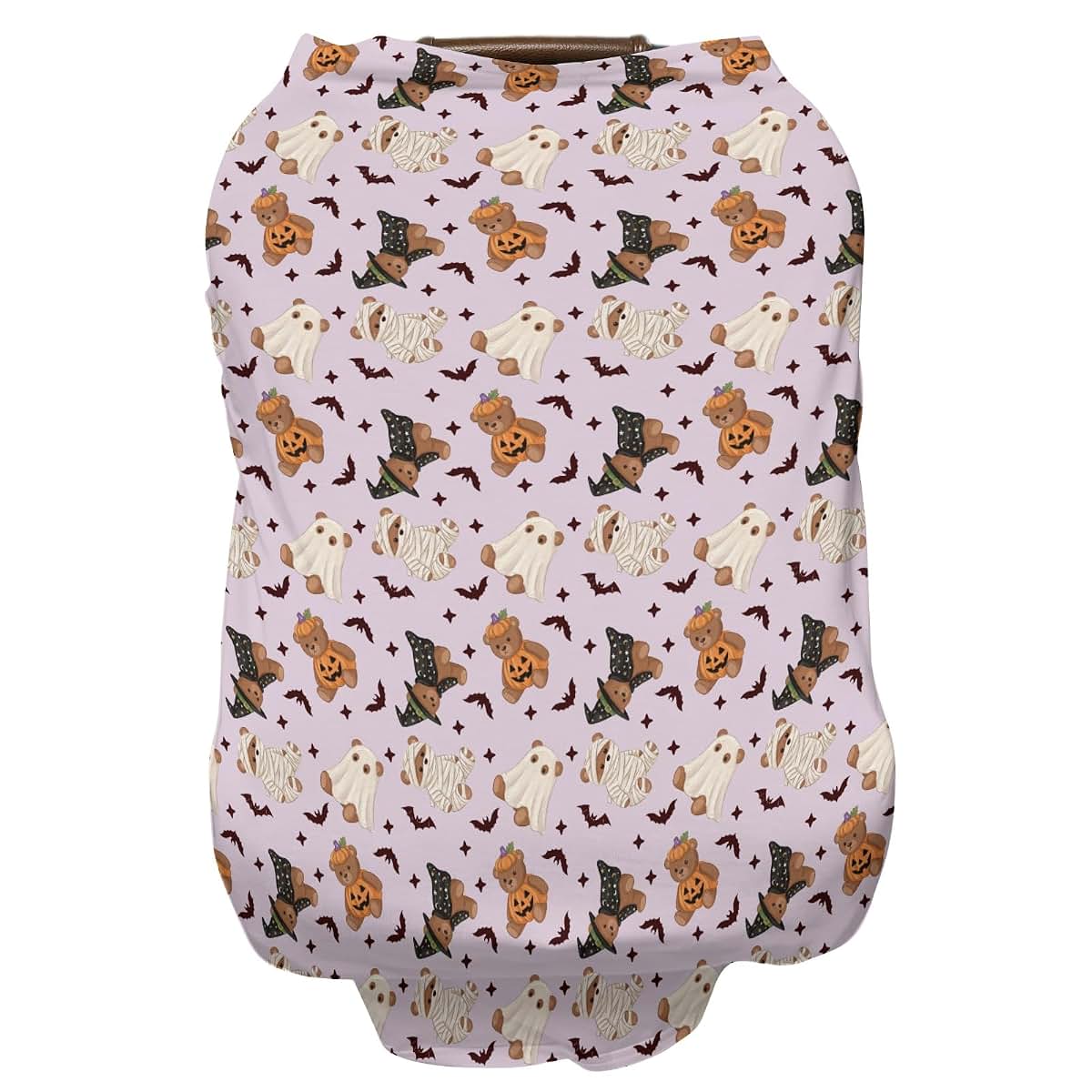Selgkds Halloween Bear Car Seat Cover and Nursing Canopy
