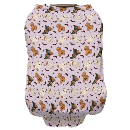 Selgkds Halloween Bear Car Seat Cover and Nursing Canopy