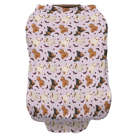 Selgkds Halloween Bear Car Seat Cover and Nursing Canopy