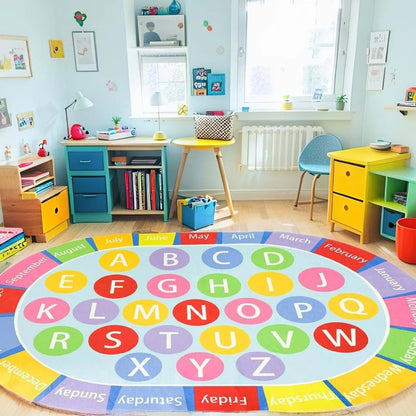 Lacomfy Educational Kids Area Rug, 5x6.5 ft, ABC Pattern
