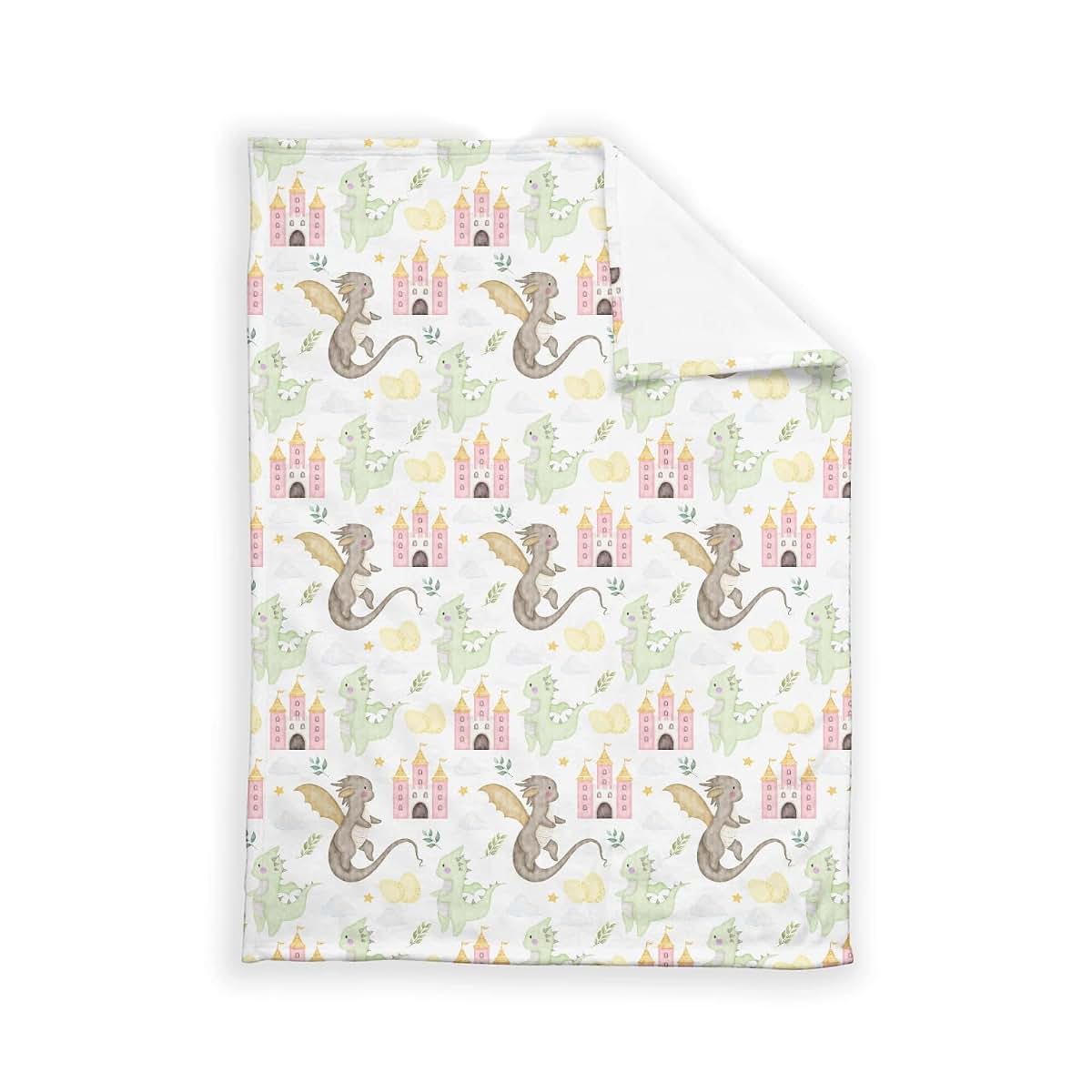 SqtmuHLuo Cute Dragon Tale Flannel Fleece Baby Blanket (photo 4)