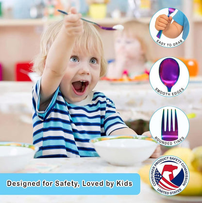 Stainless Steel Kids Utensil Set for Children (12 Pieces)