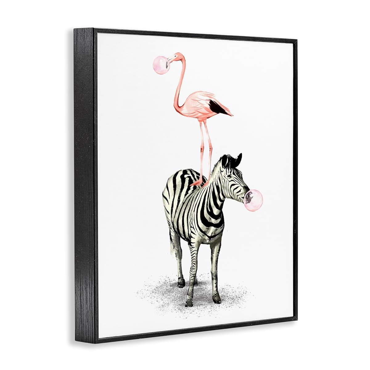 Safari Animal Stack Pink Framed Giclee Art Print | Stupell Industries