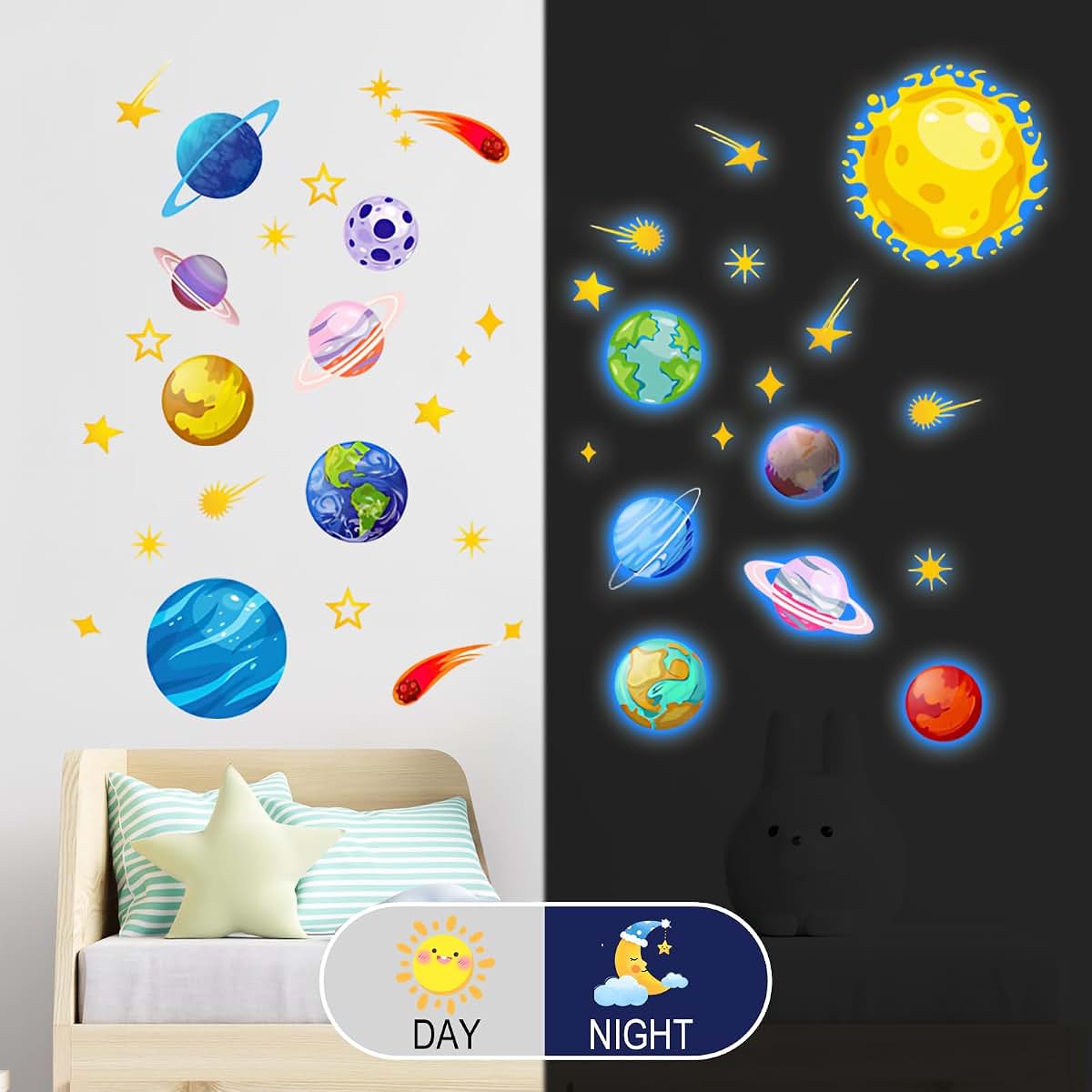 Pomodee Glow In The Dark Solar System Wall Stickers (photo 4)