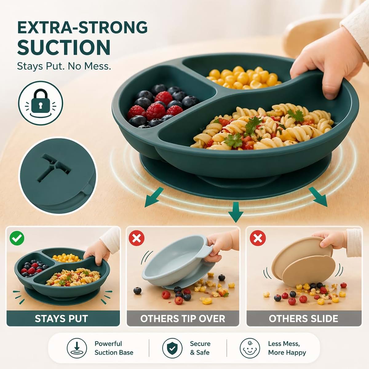 LimeOr Supplies Silicone Baby Feeding Set, 14PCS, Baby plates and bowls Set - Silicone Bibs (photo 2)