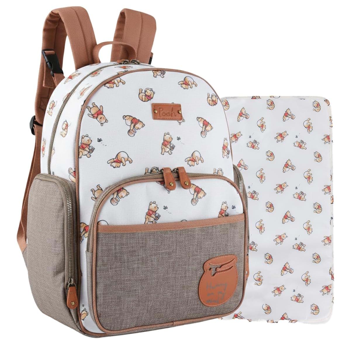 Disney Winnie the Pooh Diaper Bag Backpack with Changing Pad