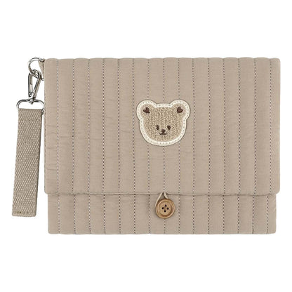 Bear Embroidery Diaper Bag Organizer Clutch | Stroller Attachment Pouch
