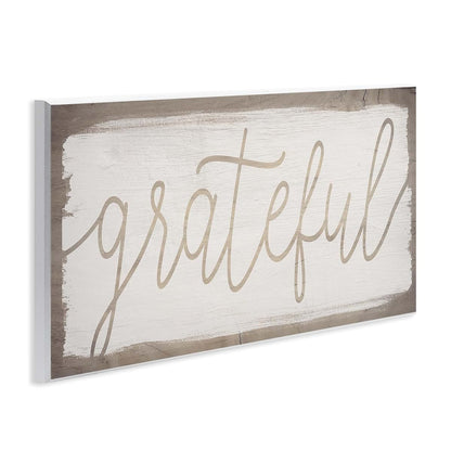 Stupell Industries Grateful Wood Pattern Wall Plaque