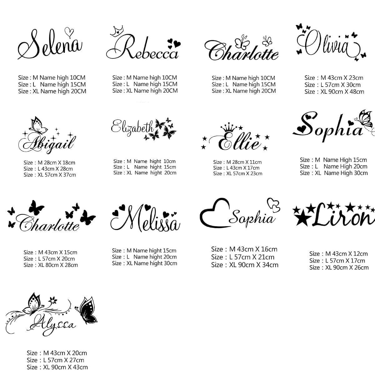 Jifu Personalized Custom Name Butterfly Wall Sticker For Nursery