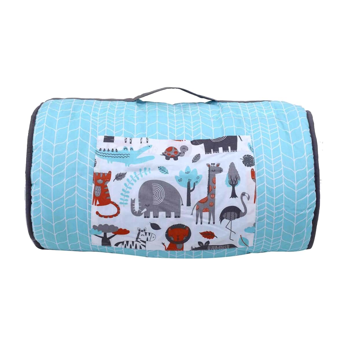Bacati Toddler Nap Mat with Pillow and Blanket in Safari Jungle Animals (photo 3)