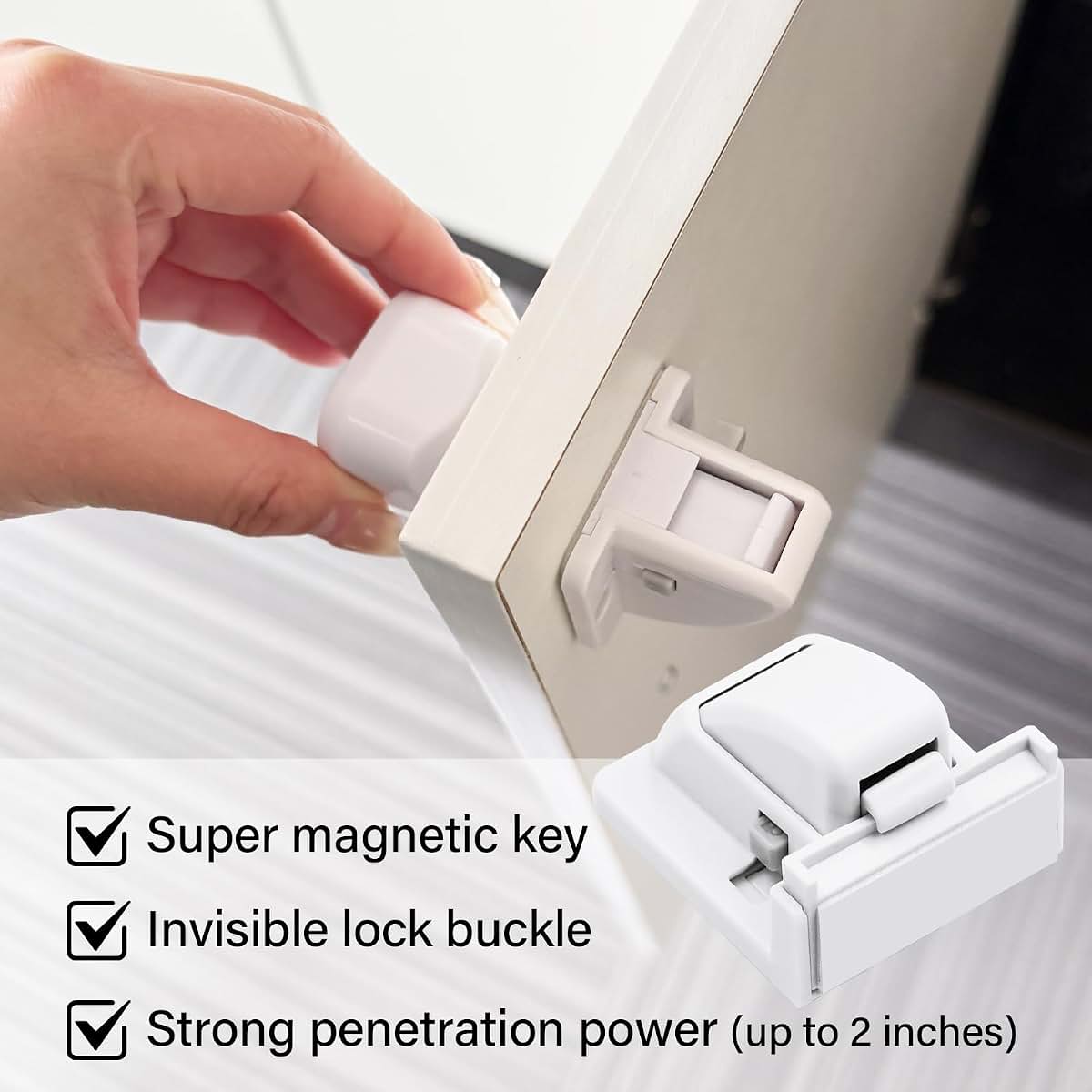 Kimitimi 20 Pack Magnetic Cabinet Locks Baby Proofing Child Safety