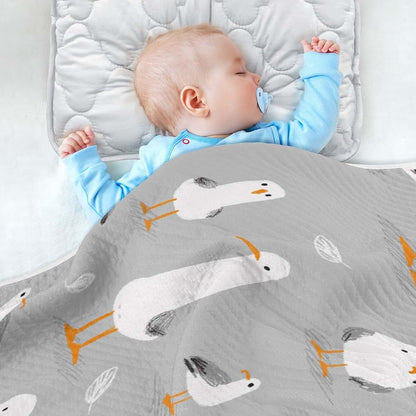 Ollabaky Seagulls Funny Birds Baby Blanket 30x40 Inch