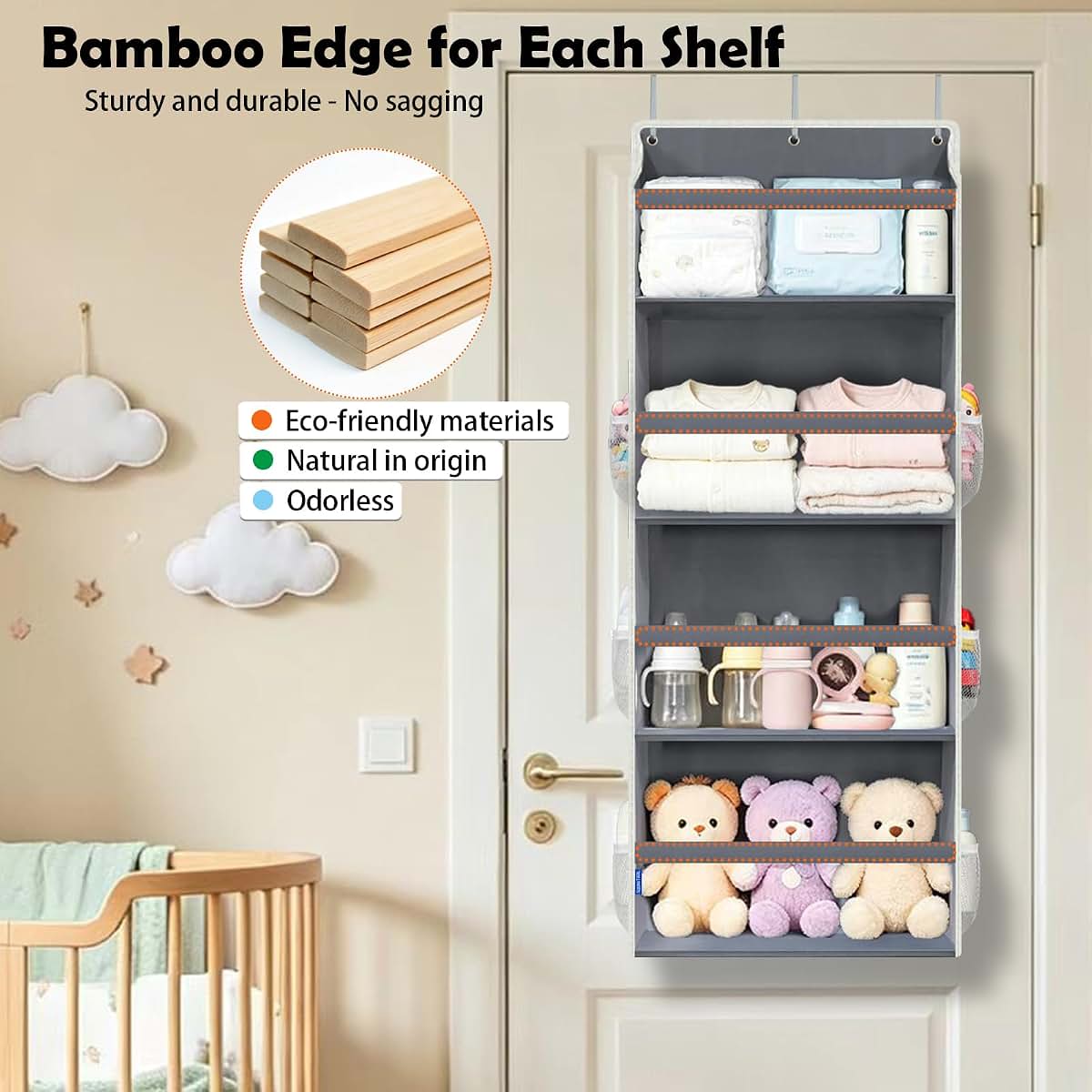 Roomtalk 17" Wide Over The Door Organizer With 4 Shelves (photo 3)