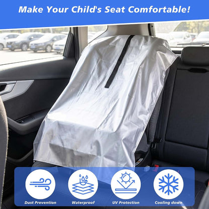 ElaraBerry Car Seat Sun Shade Cover, Reflective Heat Protector (photo 4)
