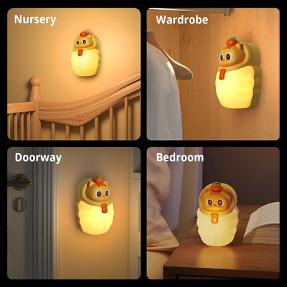 Mrscoz LED Night Light, Rechargeable Touch Lamp for Nursery, Orange