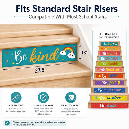 Cinrobiye Inspirational Classroom Stair Decals for Educational Spaces