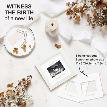 Sonogram Photo Frame | Solid Wood Baby Keepsake Display