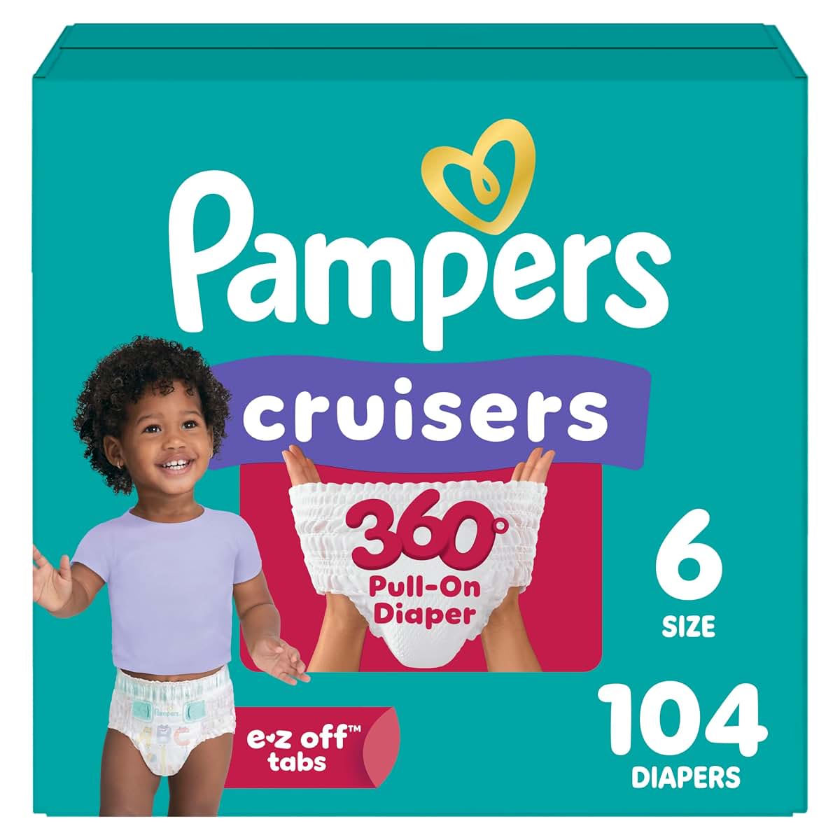 Pampers Cruisers 360 Pull-On Diaper for Active Toddlers - Size 6