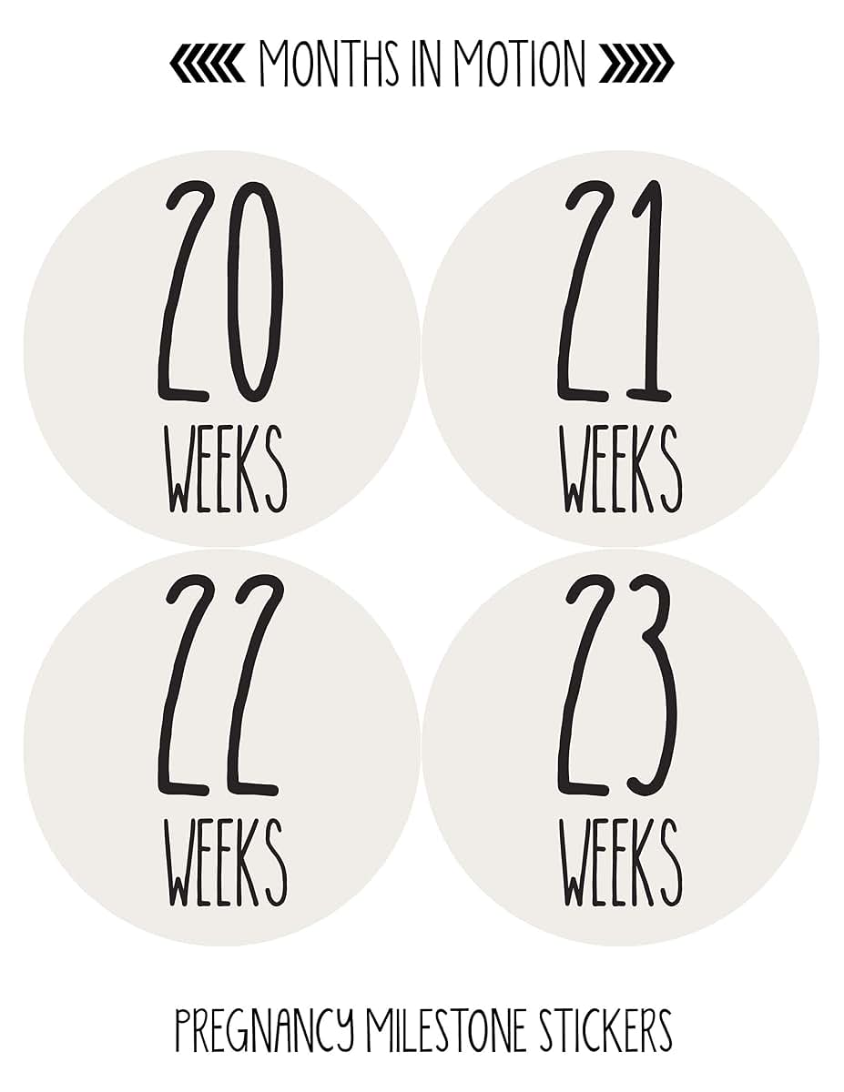 Months In Motion Pregnancy Growth Stickers, 36-Piece Set (photo 4)