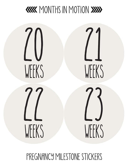 Months In Motion Pregnancy Growth Stickers, 36-Piece Set (photo 4)