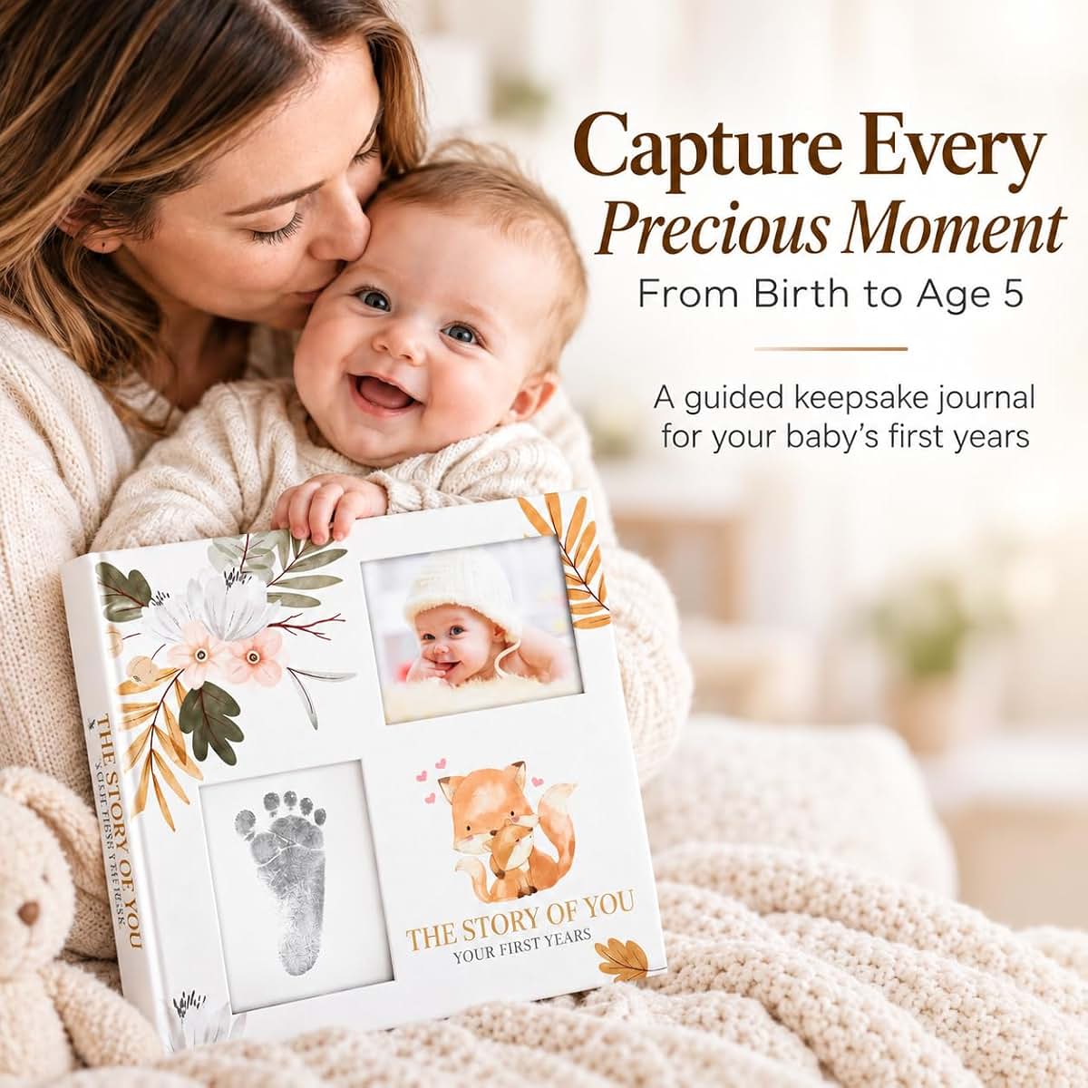 Schulsmart Baby Memory Book For Girl Or Boy With Ink Pad (photo 3)