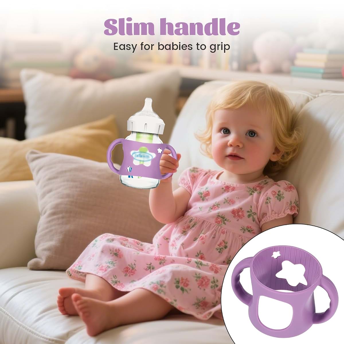 Qiuruoo 4-Piece Silicone Bottle Handles For Narrow-Neck Bottles (photo 3)
