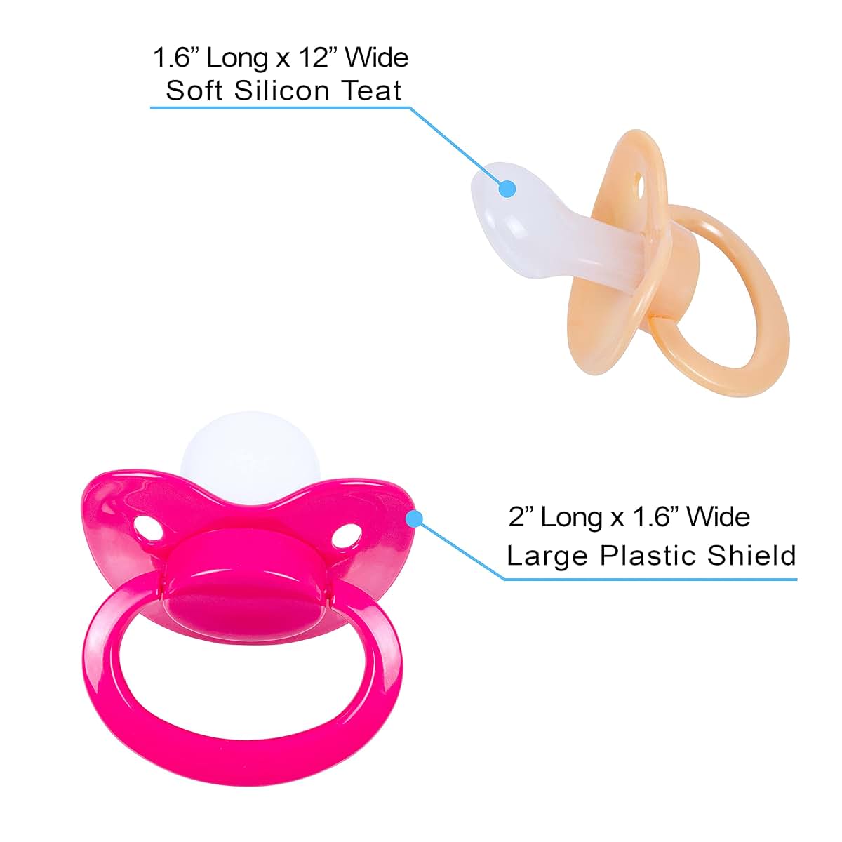 J&Or The Classic Original Adult Sized Pacifier, 3-Pack