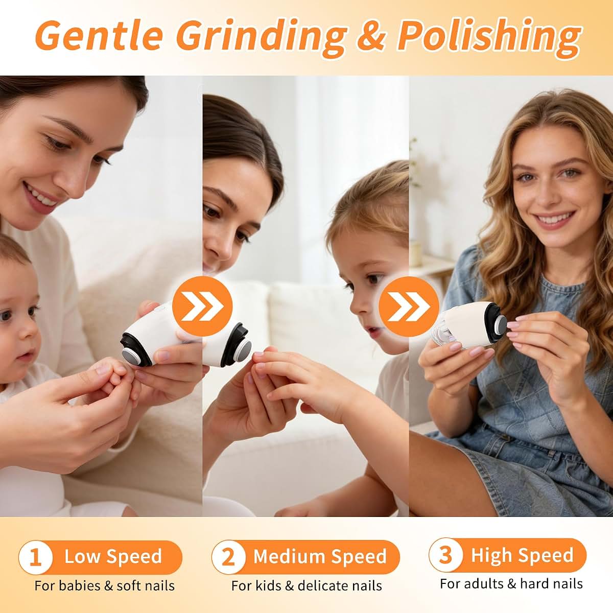 Miraiwatimo Electric Baby Nail Clippers With 3 Speeds And Debris Collector (photo 3)