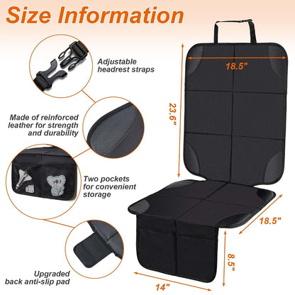 Husfunov 2-Pack Car Seat Protector With Non-Slip Backing And 600D Waterproof Fabric
