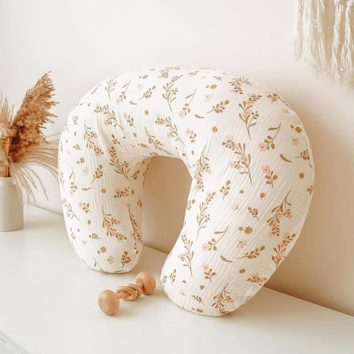 GORBUS 2Pcs Nursing Pillowcase for Baby Breastfeeding, Soft & Stretchy Pillow Slipcover Breathable Infant Pad Case (photo 3)