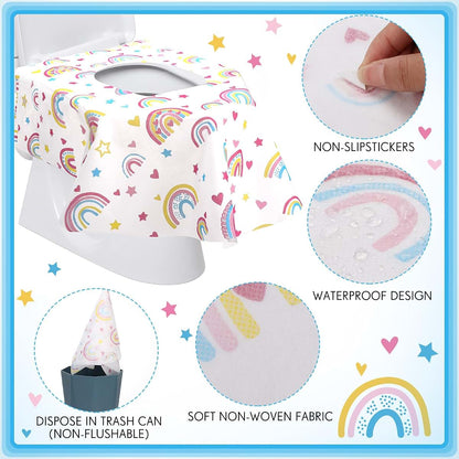 Reginary Disposable Toilet Seat Covers Rainbow