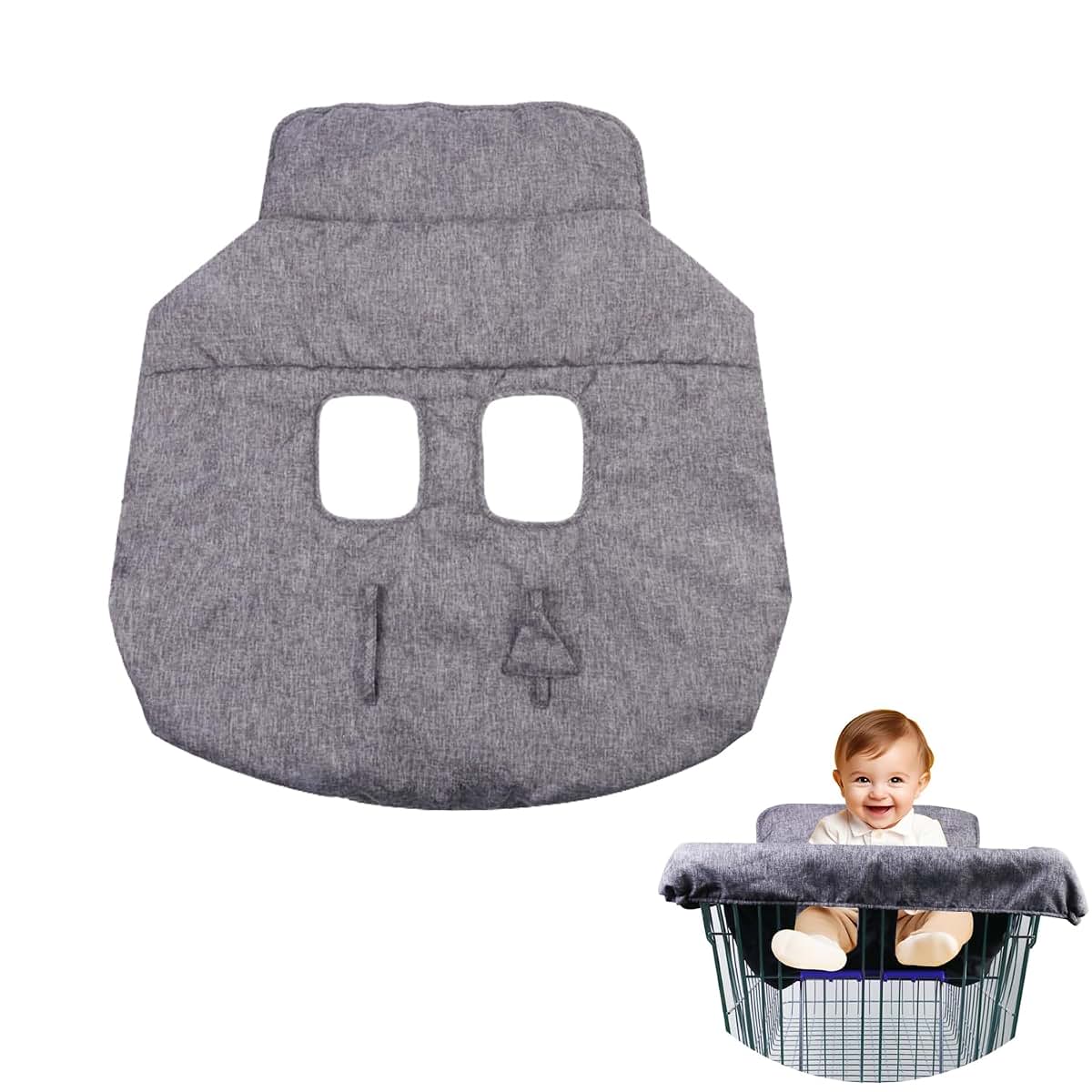 LiPang Cotton Shopping Cart Cover for Baby with Storage Pouch, Foldable, Machine Washable
