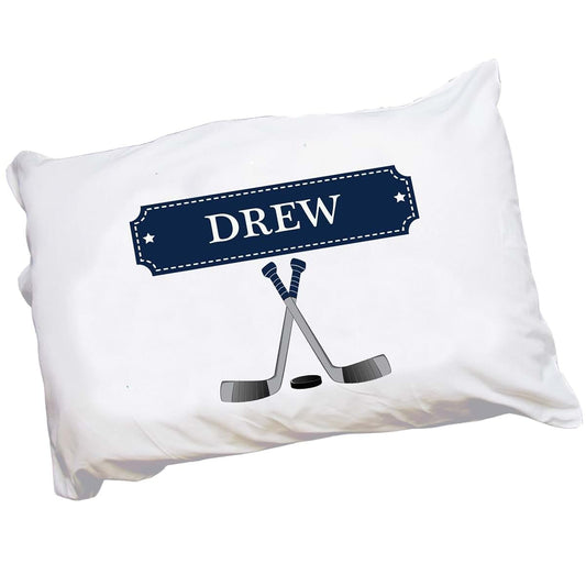 My Bambino Personalized Ice Hockey Pillowcase for Kids Coach Player | Personalized Kids Gift