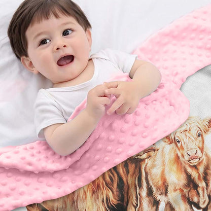 BabyOneStop Personalized Baby Blanket With Custom Name And Animal Design
