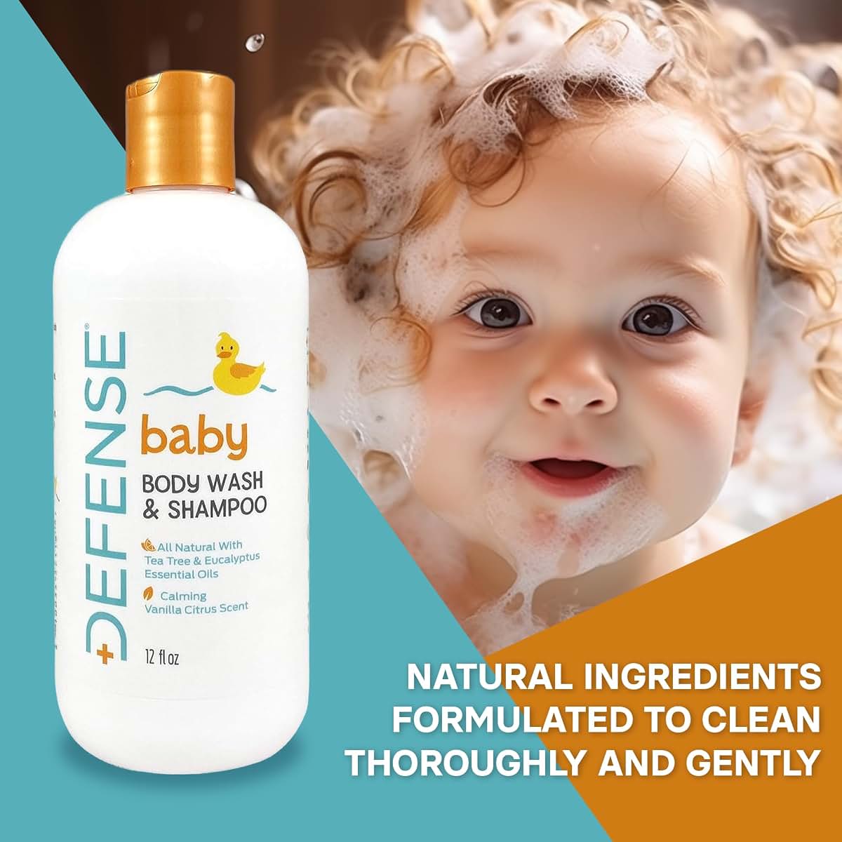 BabyOneStop Defense Soap Baby Shampoo and Body Wash with Tea Tree and Coconut Oil