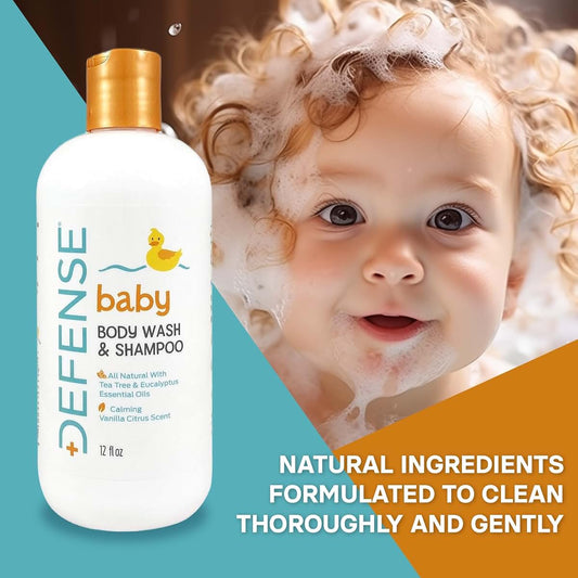 BabyOneStop Defense Soap Baby Shampoo and Body Wash with Tea Tree and Coconut Oil
