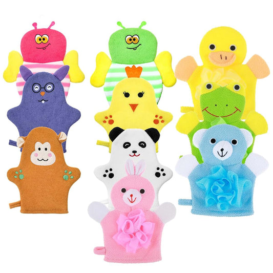 Sibba Baby Bath Mitt Washcloths, 10 Pack