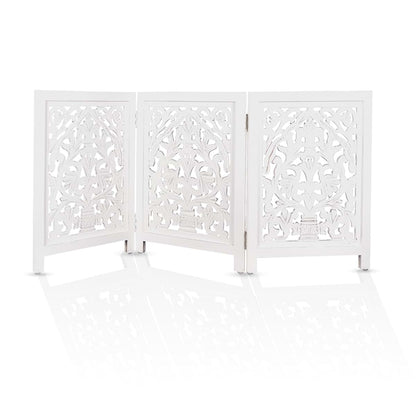 Homebia Designs Wooden Pet Gate - Foldable 3 Panel Dog Barrier
